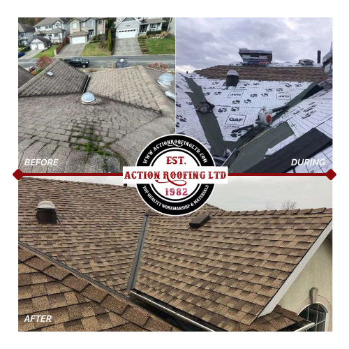 action roofing ltd house before and after gallery